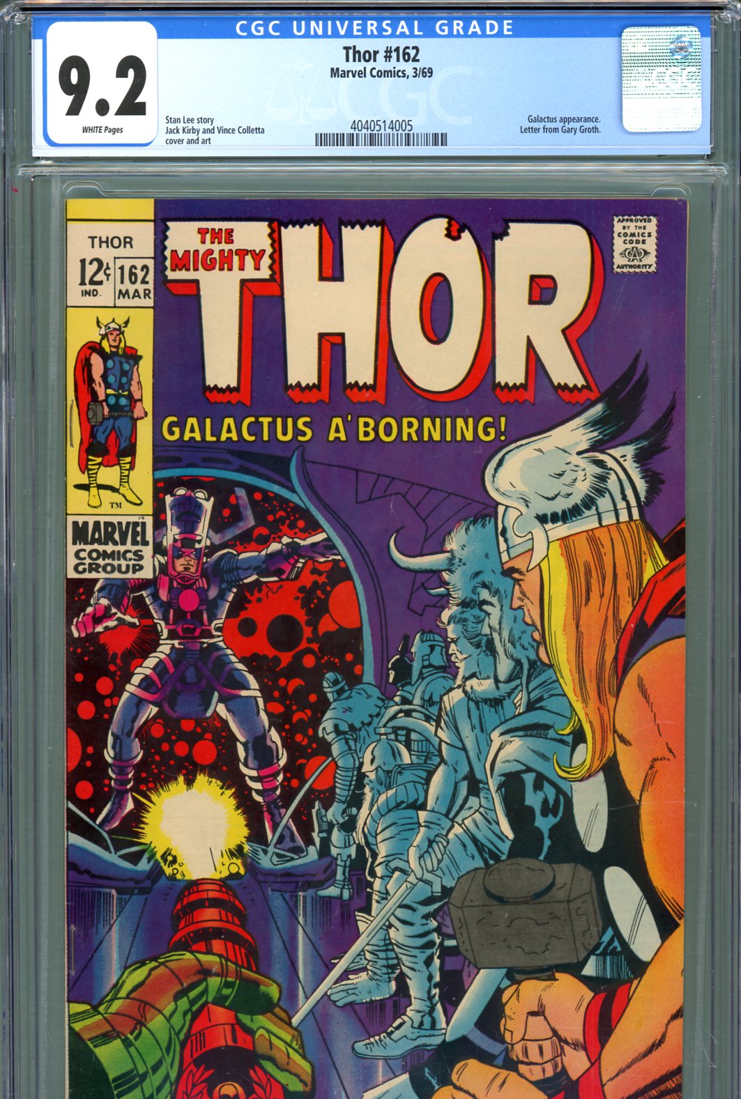 Thor #162 CGC 9.2 w