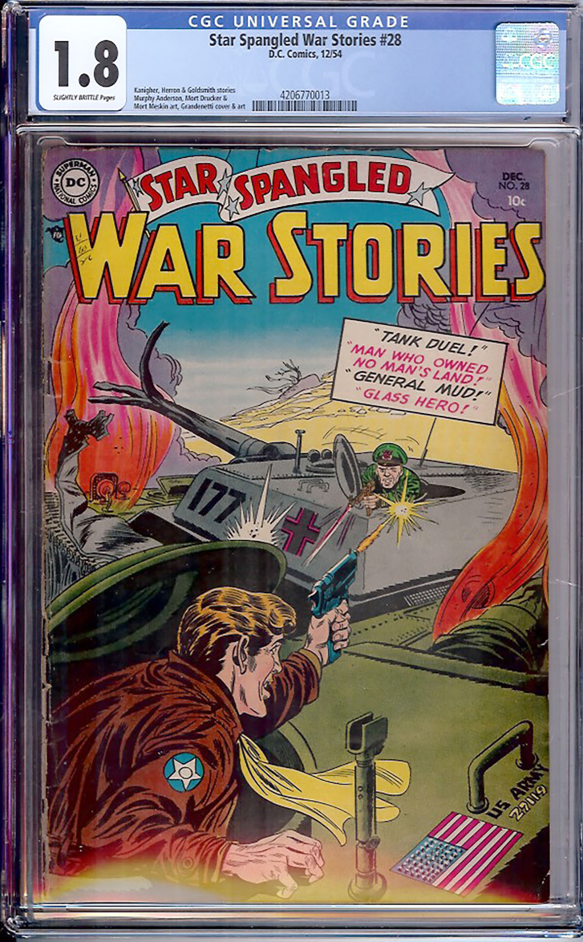 Star Spangled War Stories #28 CGC 1.8 sb