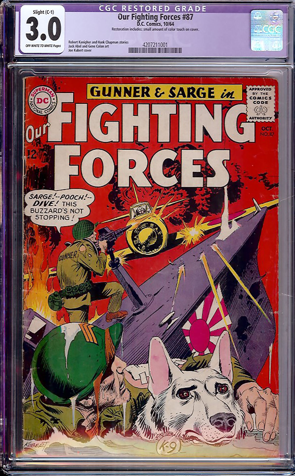 Our Fighting Forces #87 CGC 3.0 ow/w