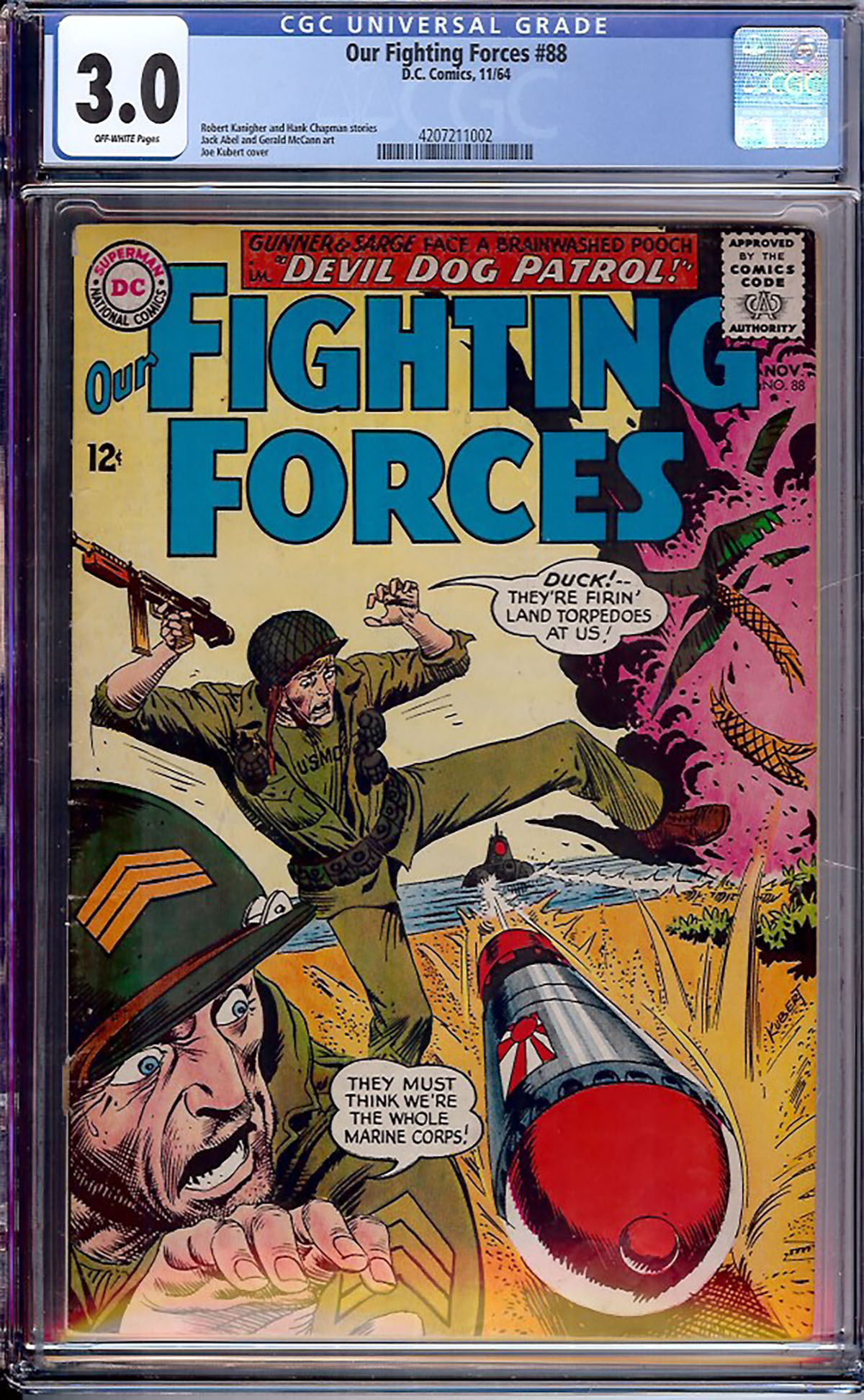 Our Fighting Forces #88 CGC 3.0 ow