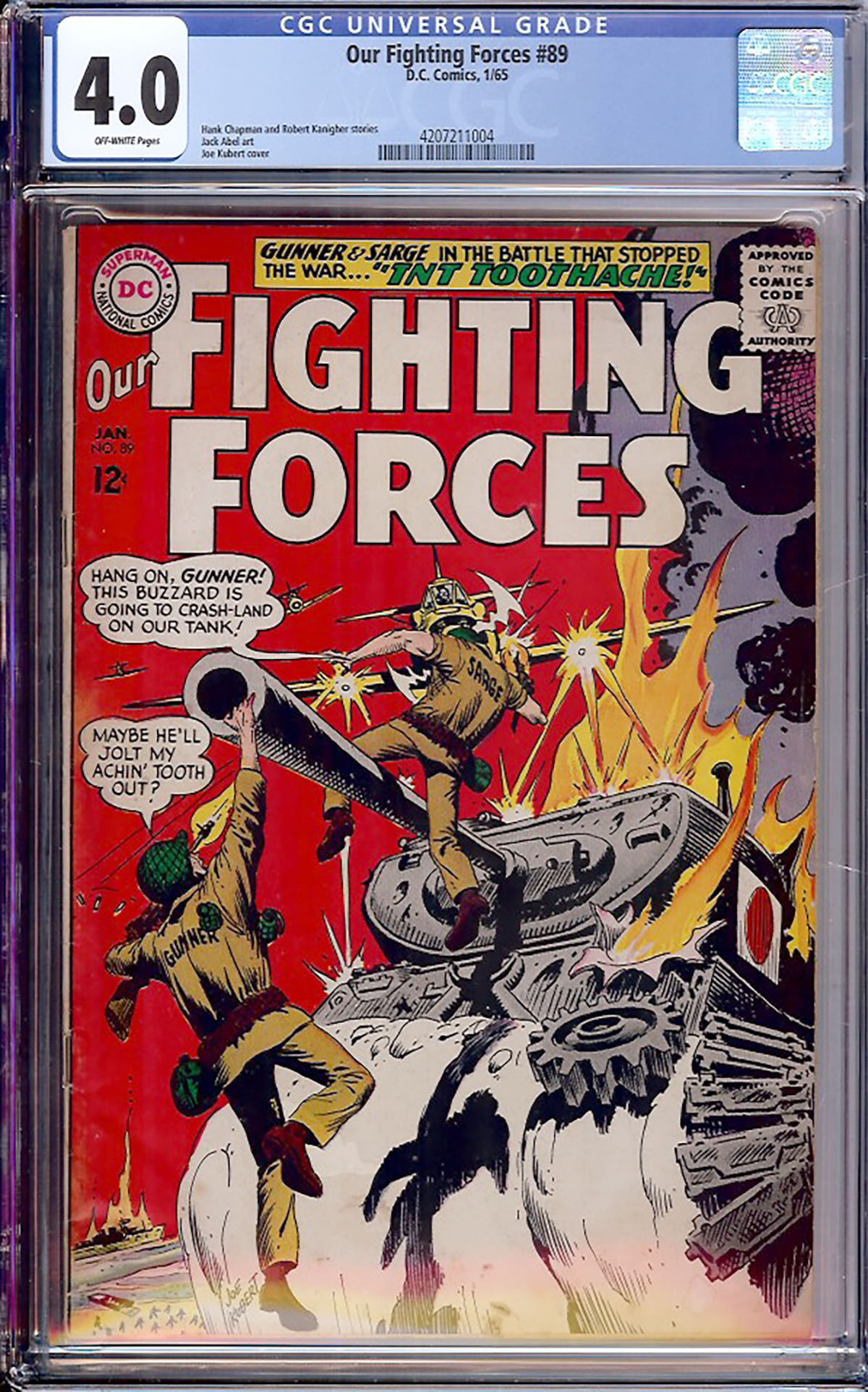 Our Fighting Forces #89 CGC 4.0 ow