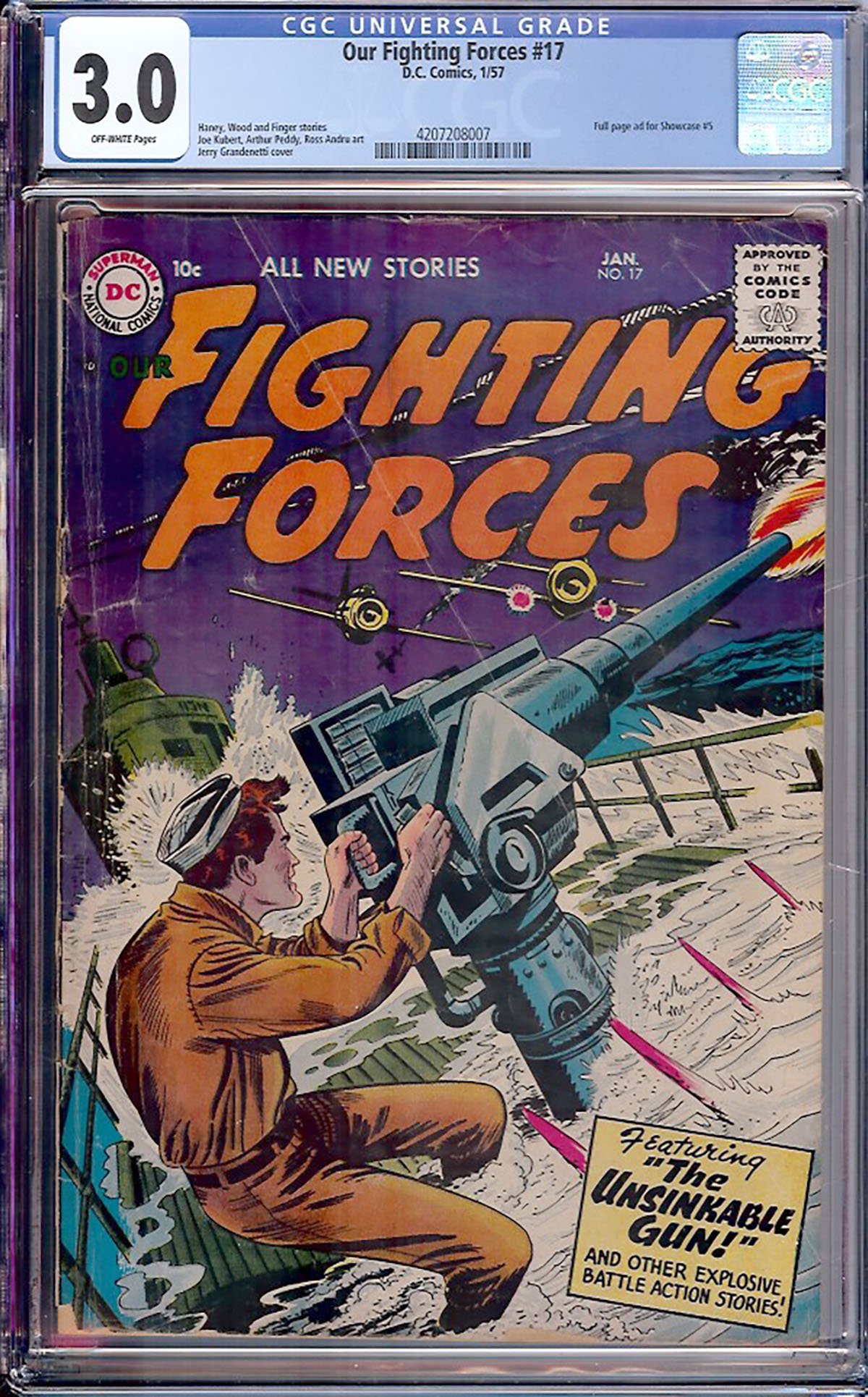 Our Fighting Forces #17 CGC 3.0 ow