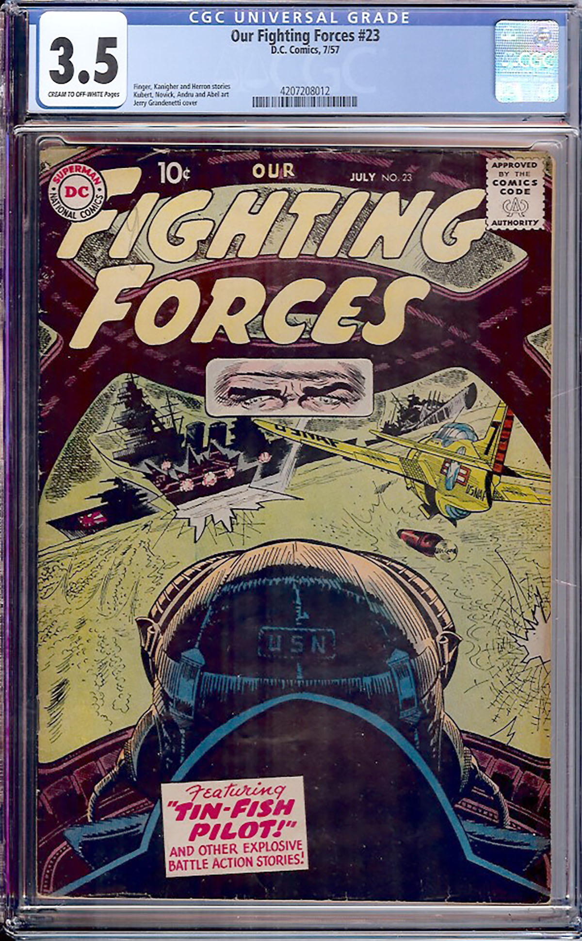 Our Fighting Forces #23 CGC 3.5 cr/ow