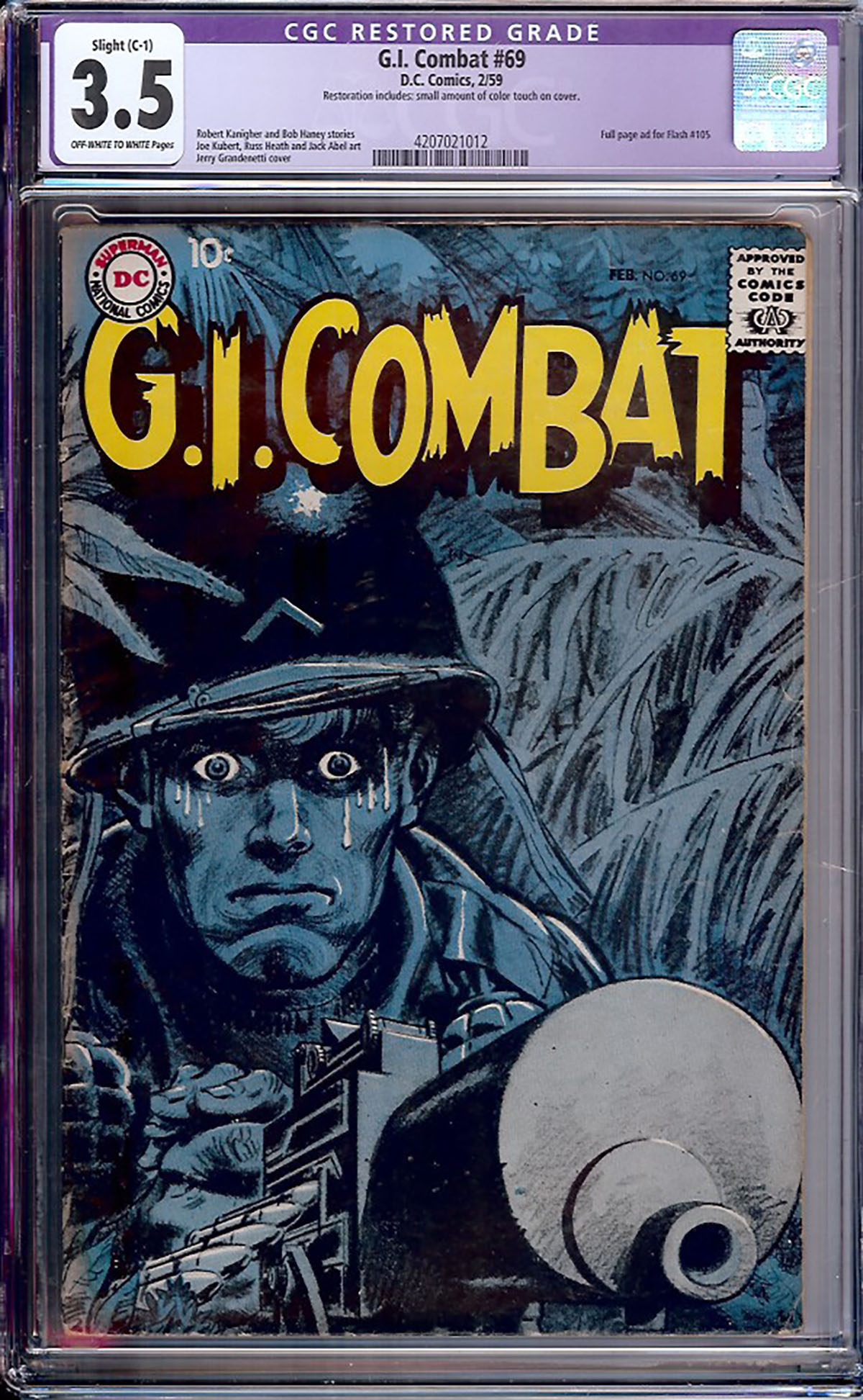 G.I. Combat #69 CGC 3.5 ow/w