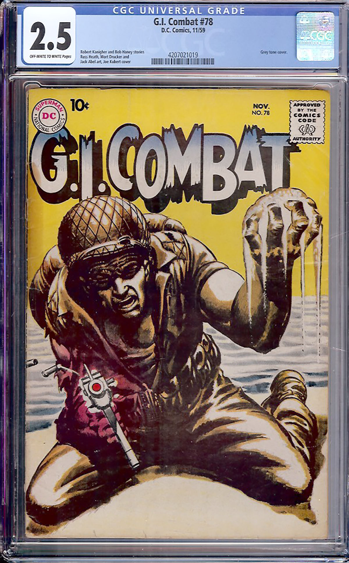 G.I. Combat #78 CGC 2.5 ow/w