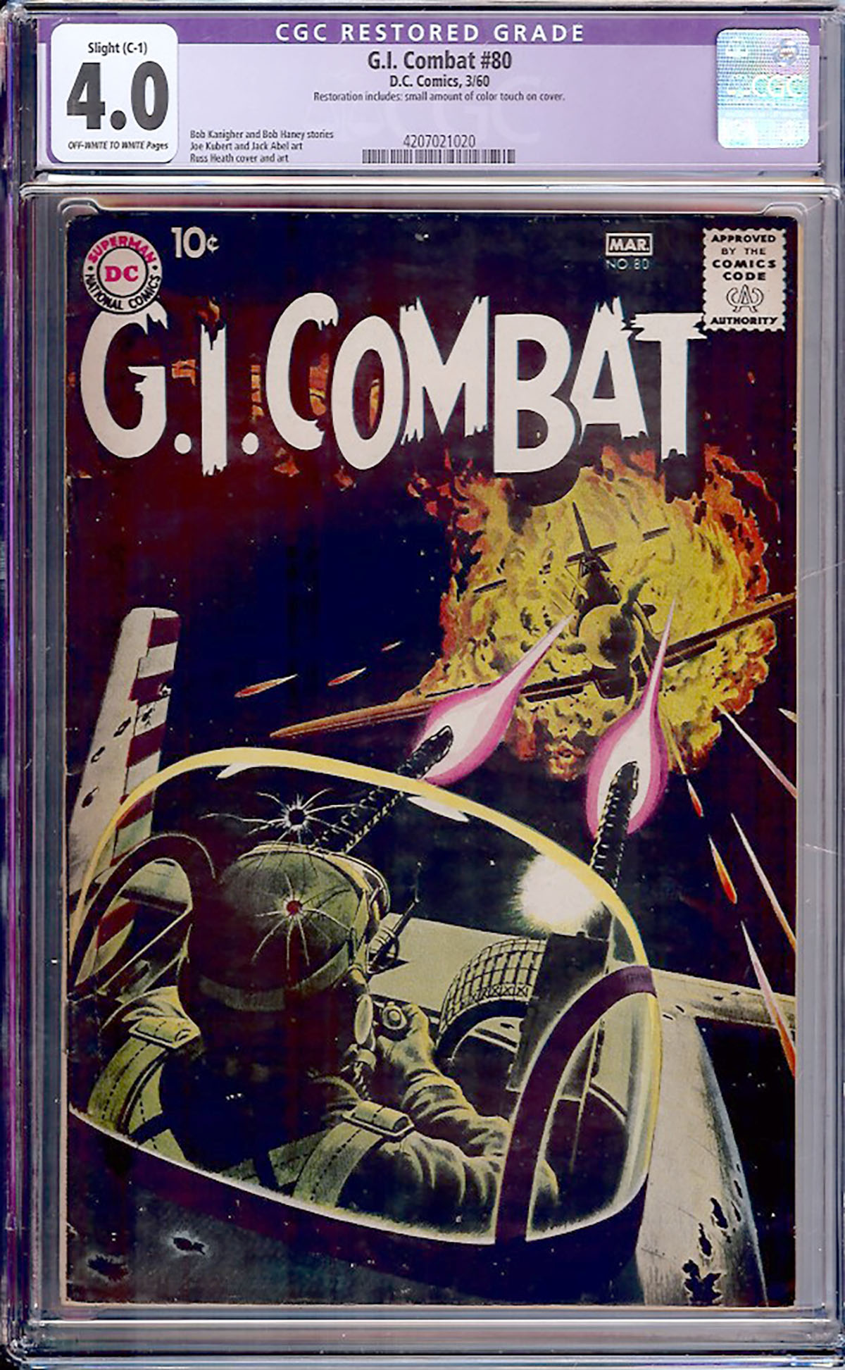 G.I. Combat #80 CGC 4.0 ow/w
