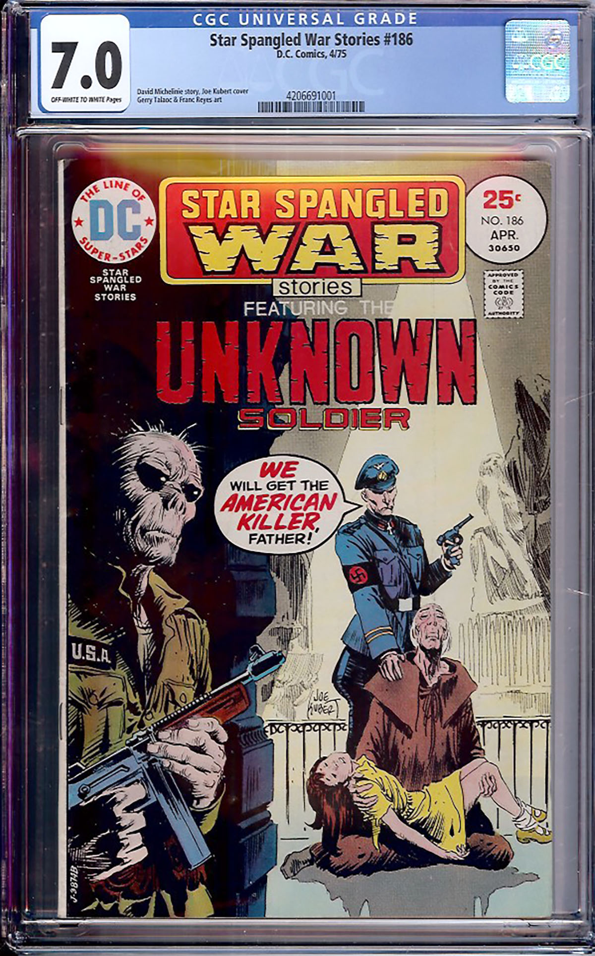 Star Spangled War Stories #186 CGC 7.0 ow/w