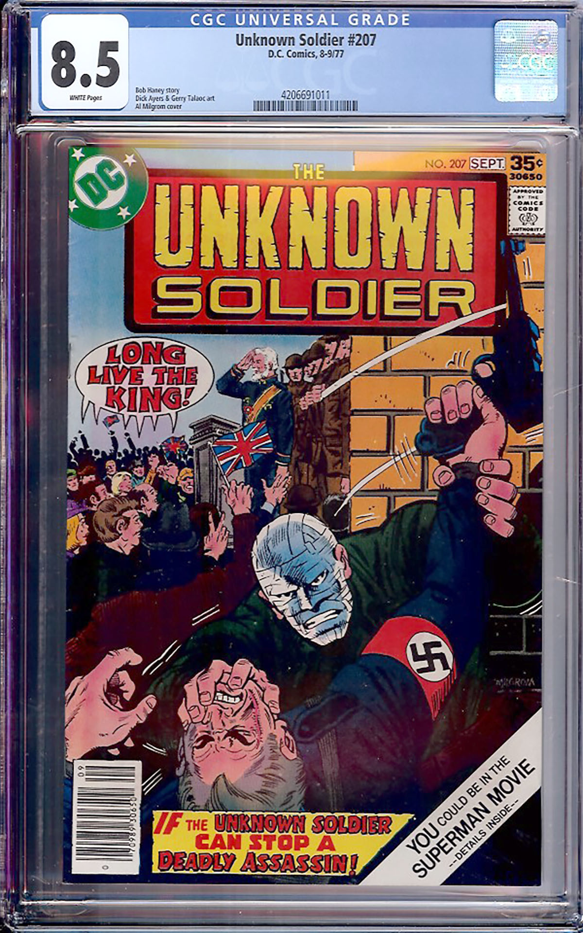 Unknown Soldier #207 CGC 8.5 w
