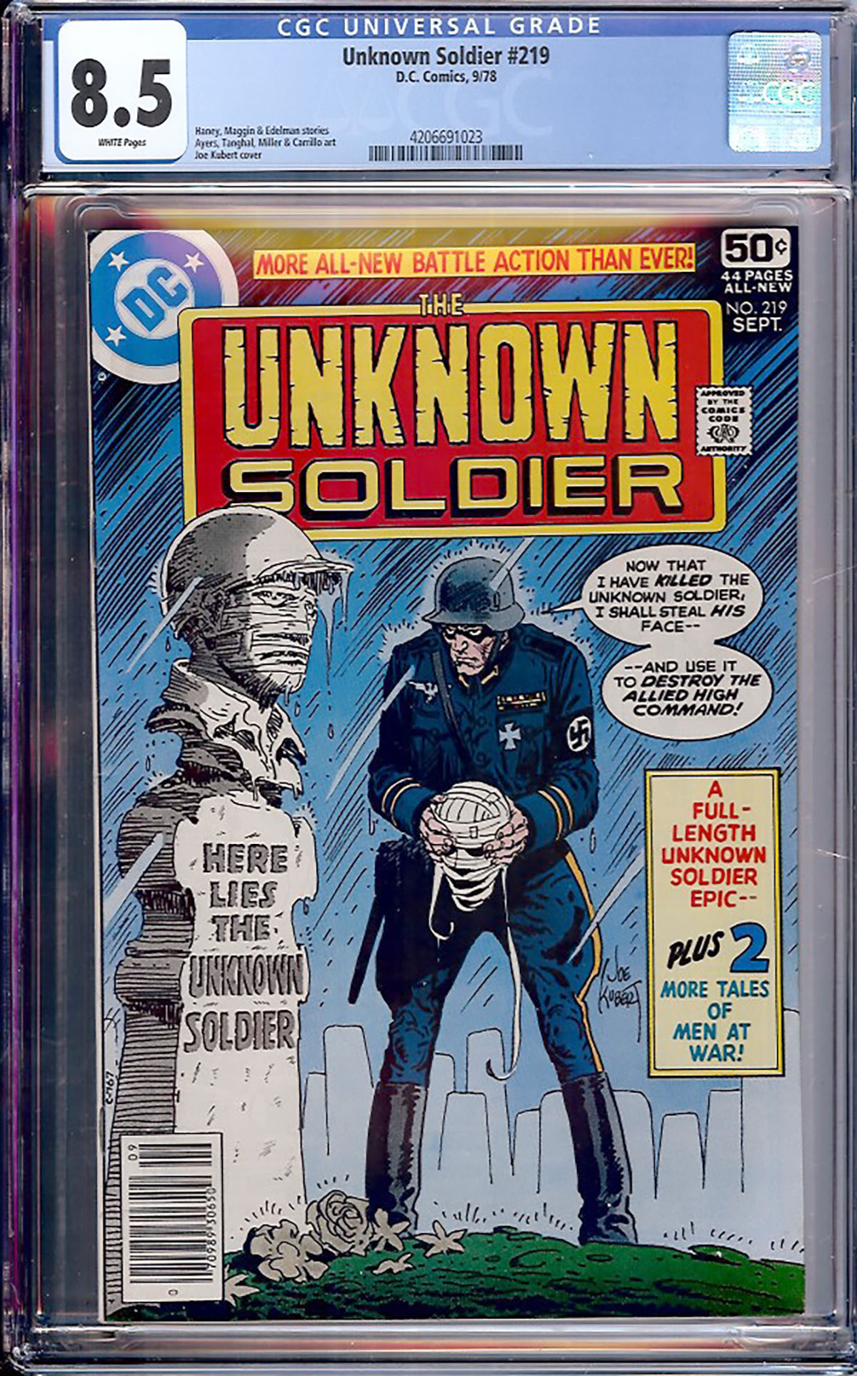 Unknown Soldier #219 CGC 8.5 w
