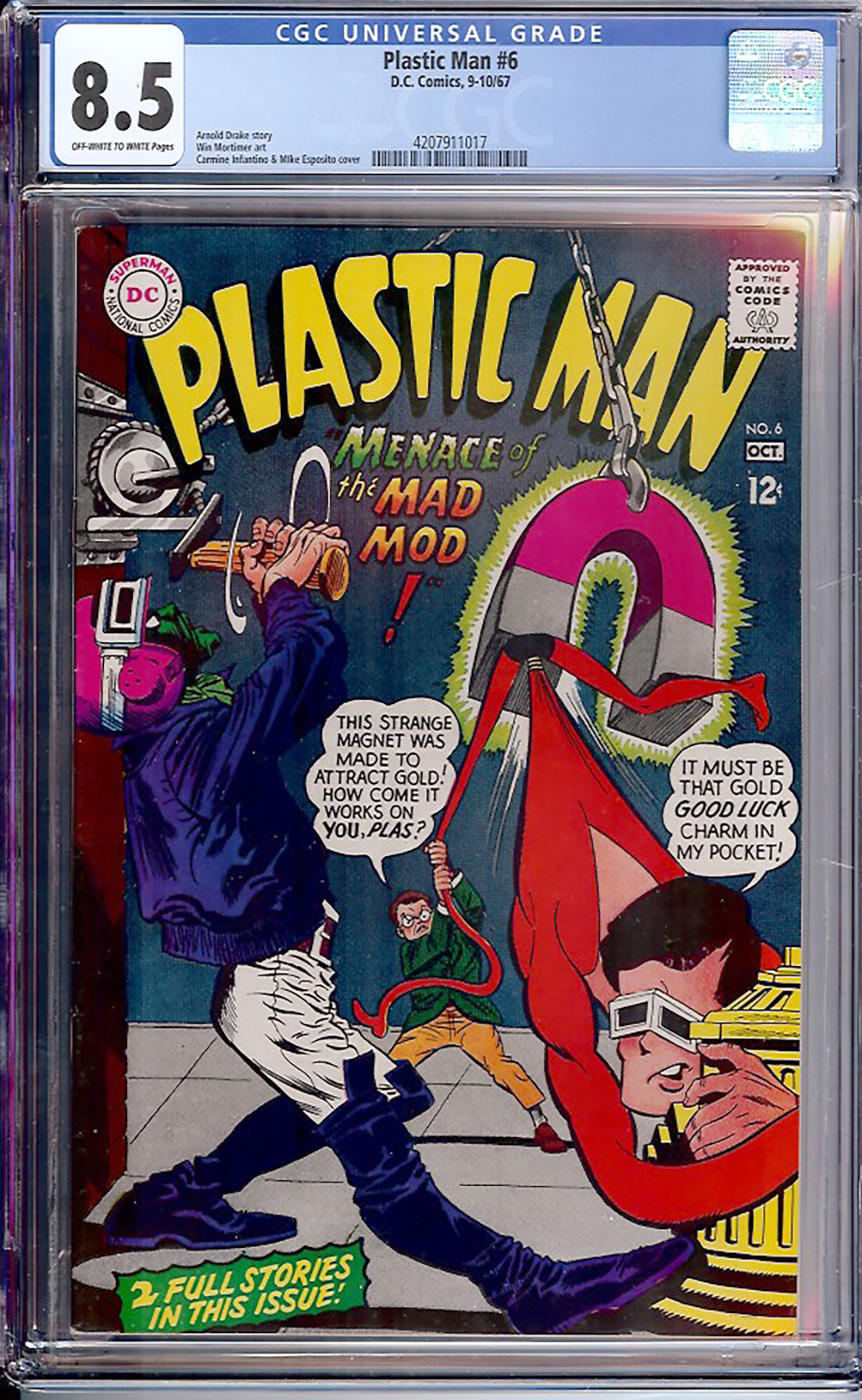 Plastic Man #6 CGC 8.5 ow/w
