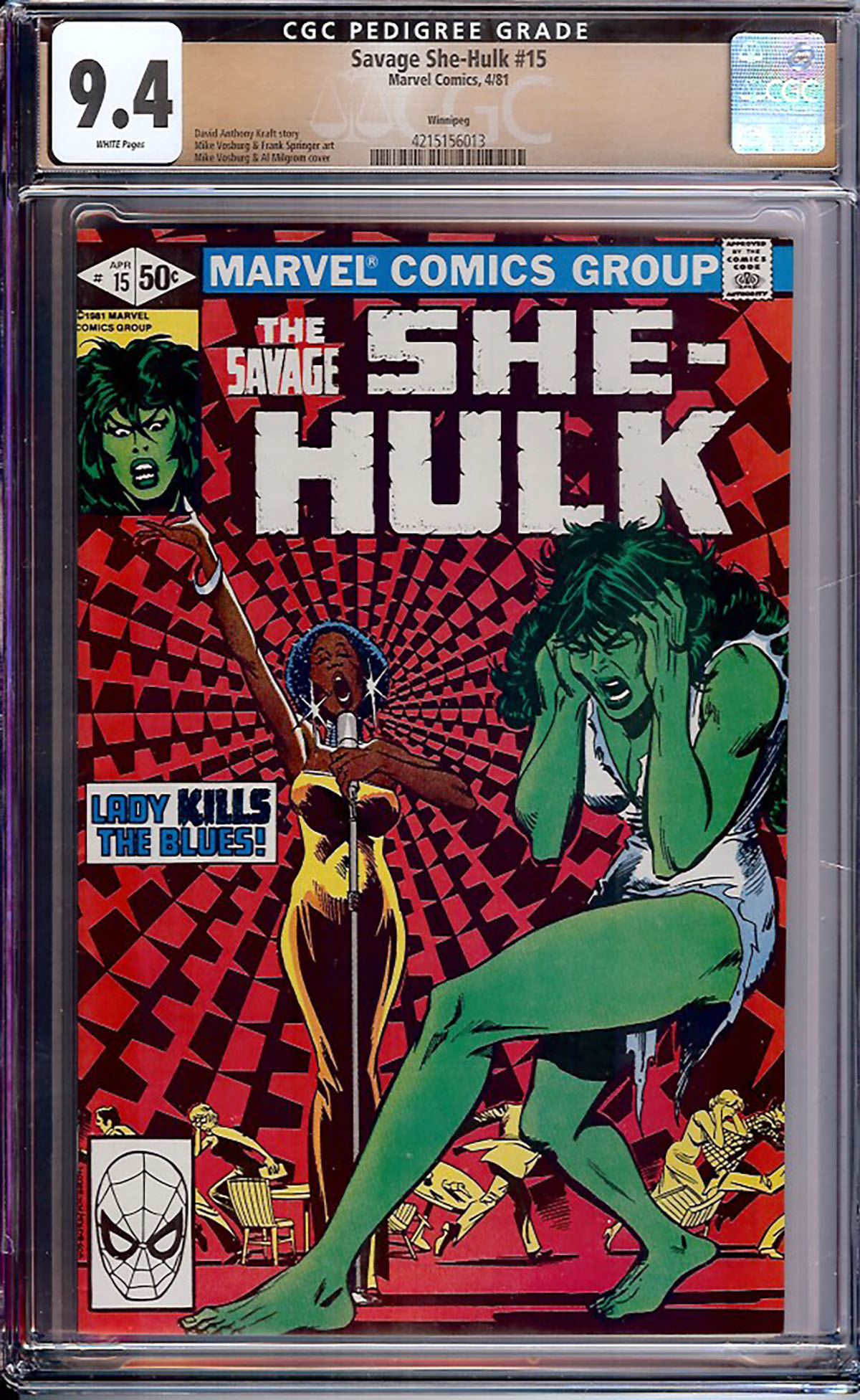 Savage She-Hulk #15 CGC 9.4 w Winnipeg