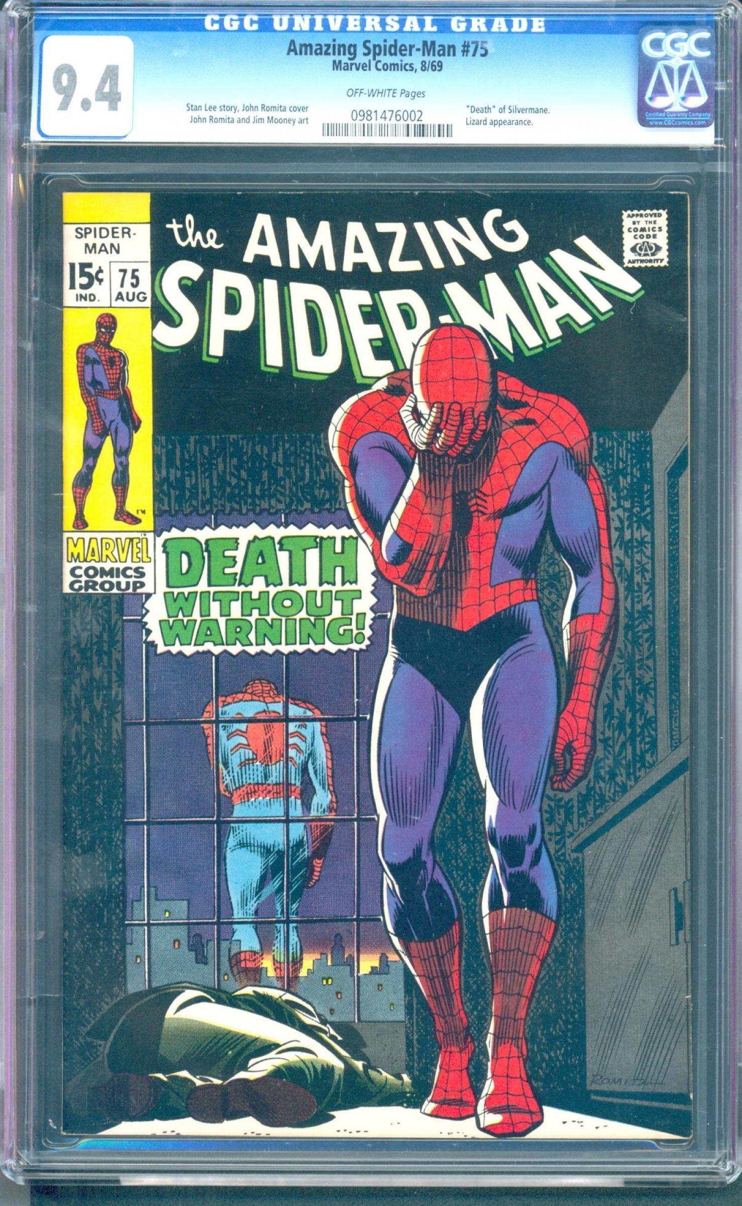 Amazing Spider-Man #75 CGC 9.4 ow