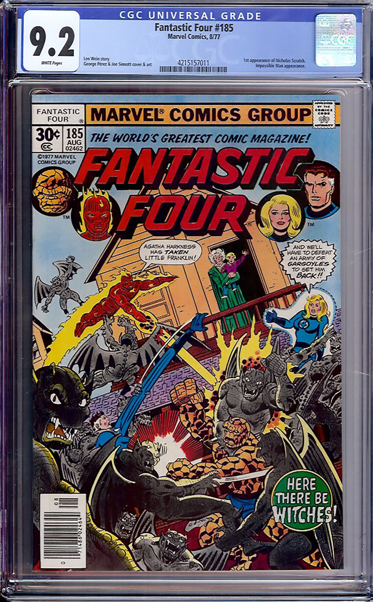 Fantastic Four #185 CGC 9.2 w