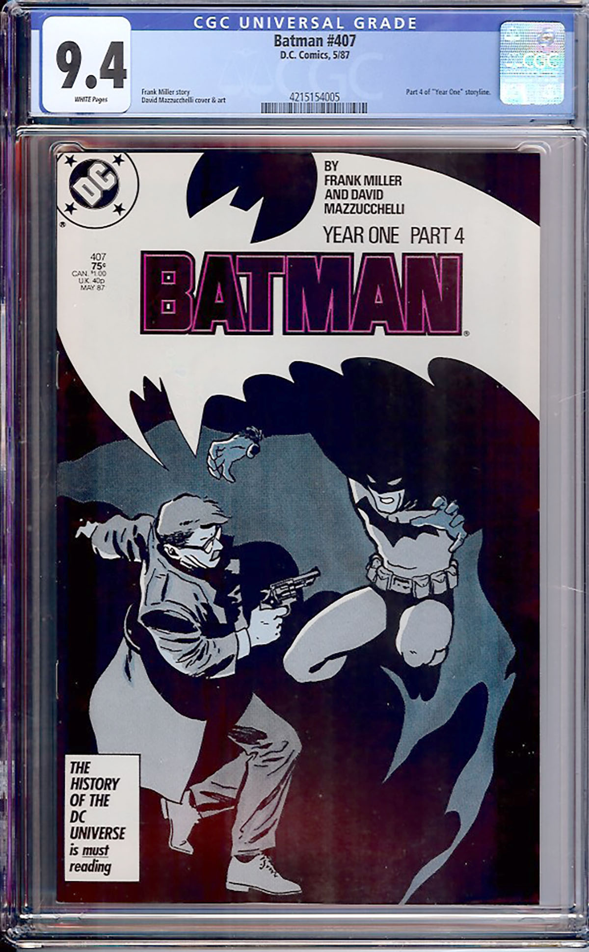 Batman #407 CGC 9.4 w