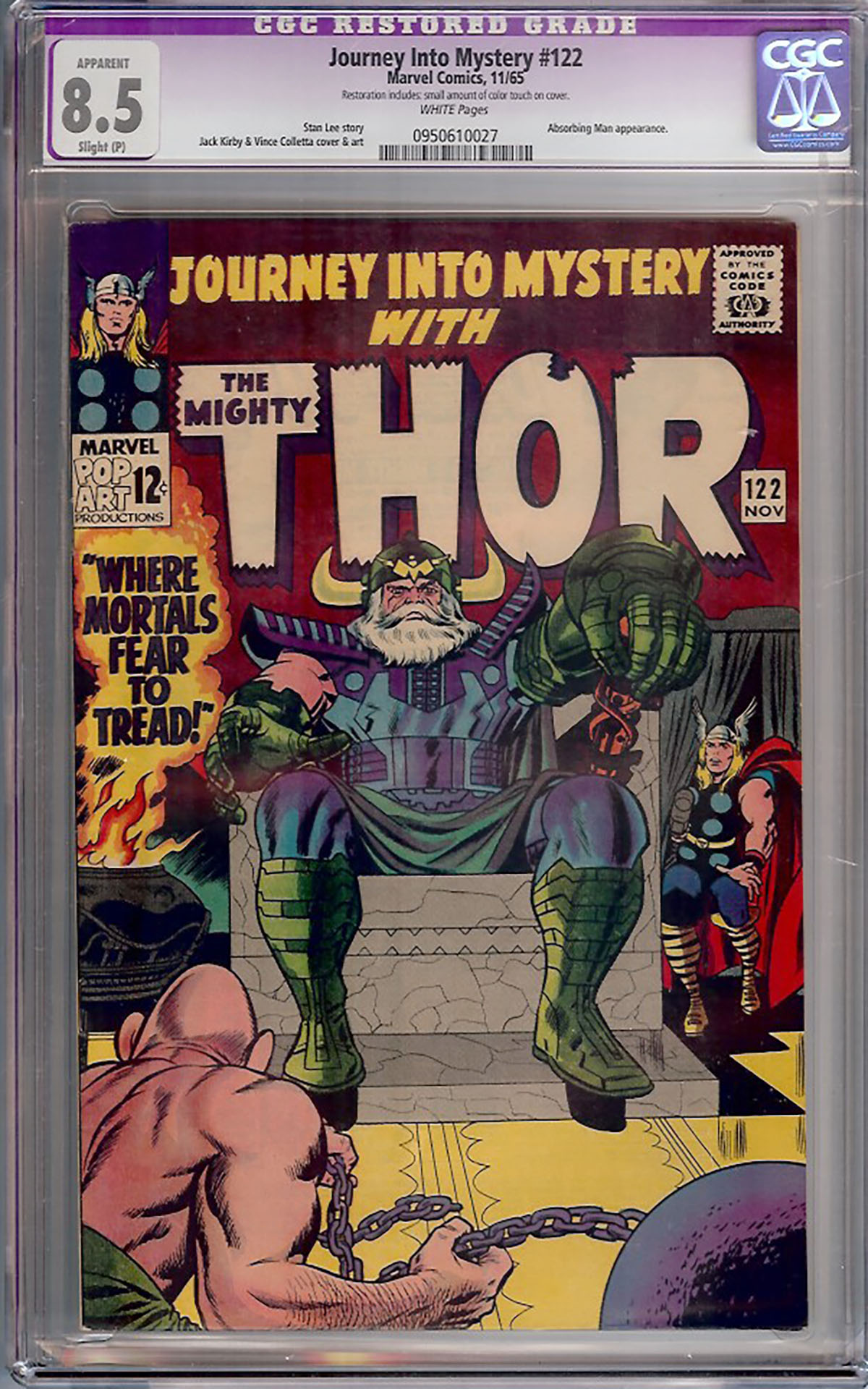 Journey Into Mystery #122 CGC 8.5 w