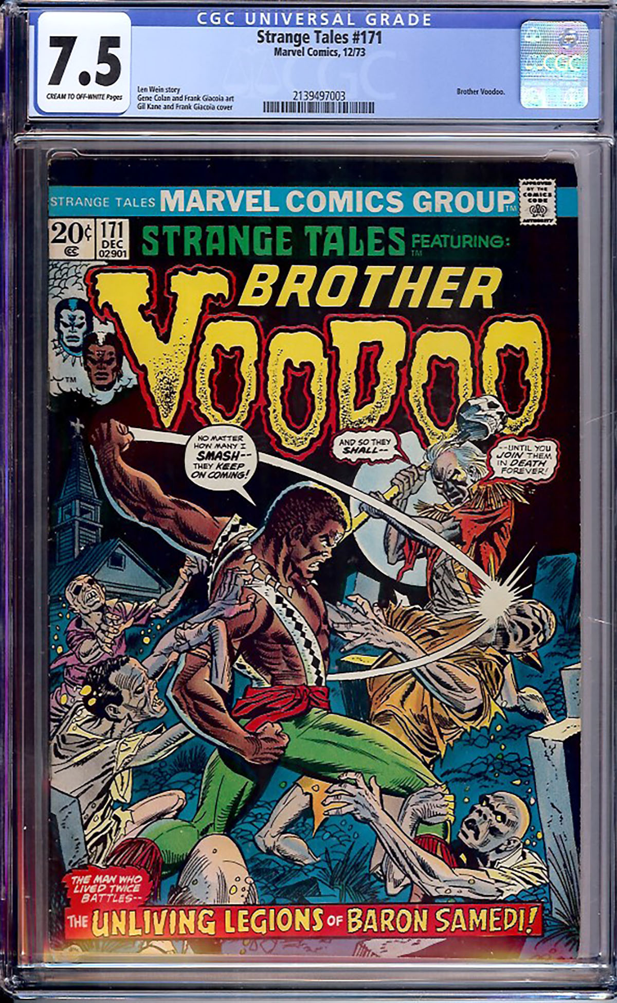 Strange Tales #171 CGC 7.5 cr/ow