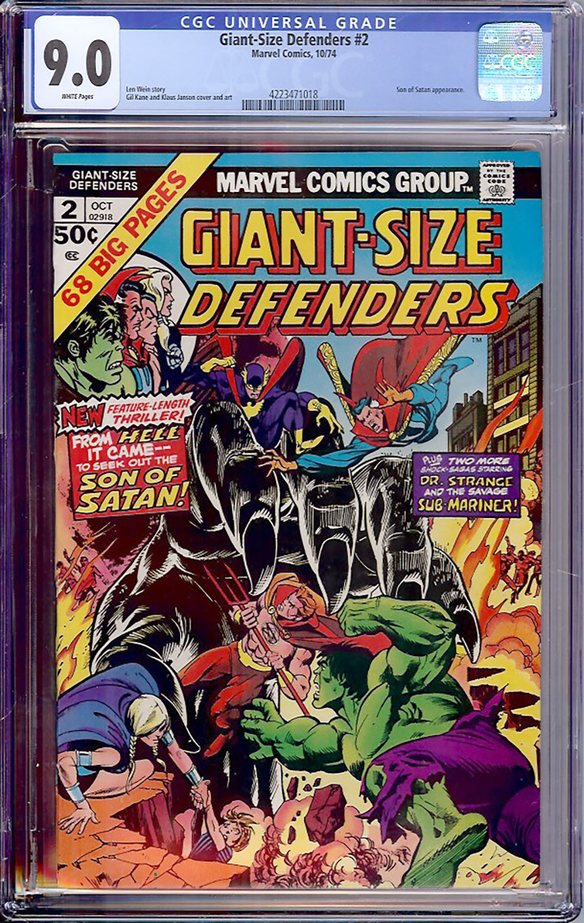 Giant-Size Defenders #2 CGC 9.0 w