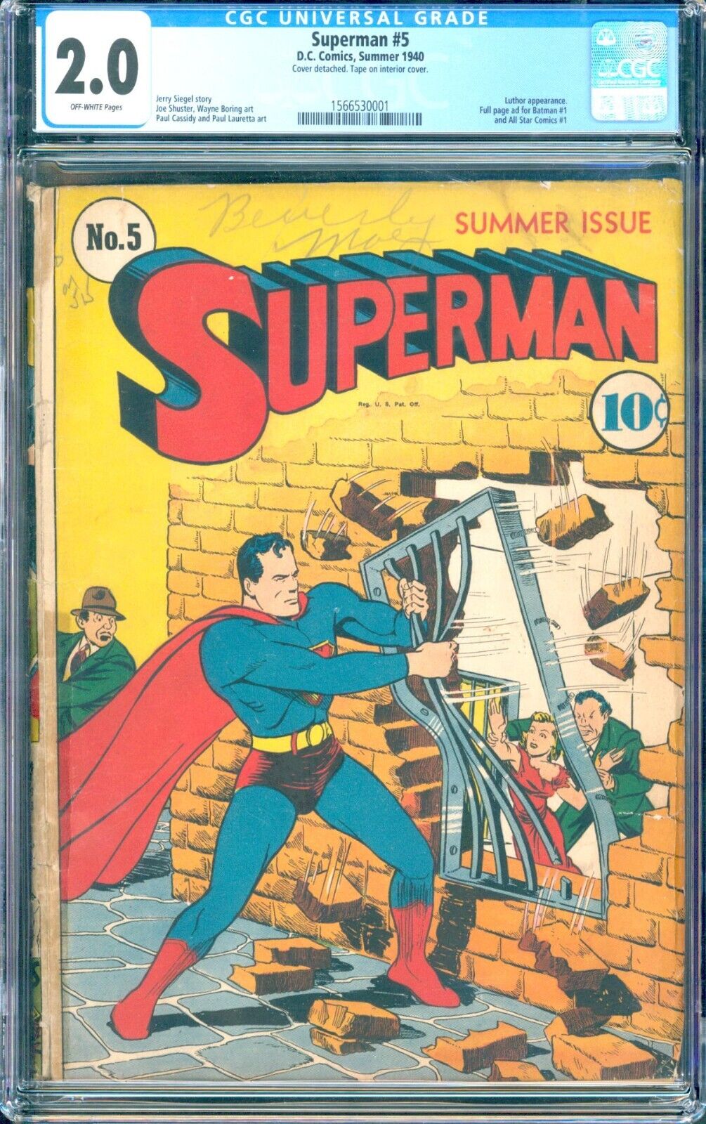 Superman #5 CGC 2.0 ow