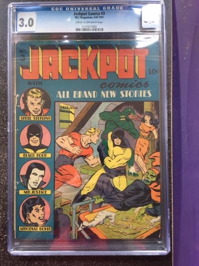 Jackpot Comics #3 CGC 3.0 cr/ow