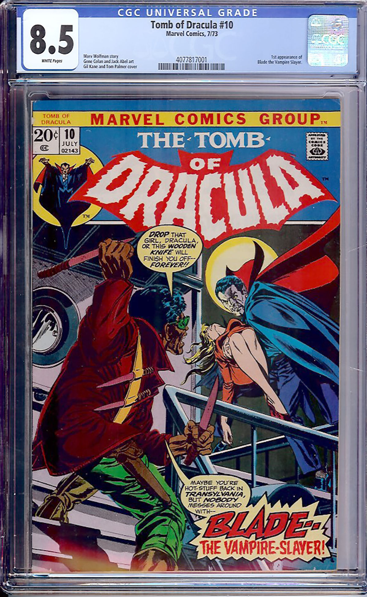 Tomb of Dracula #10 CGC 8.5 w
