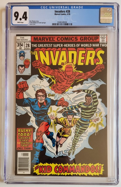 Invaders #28 CGC 9.4 w