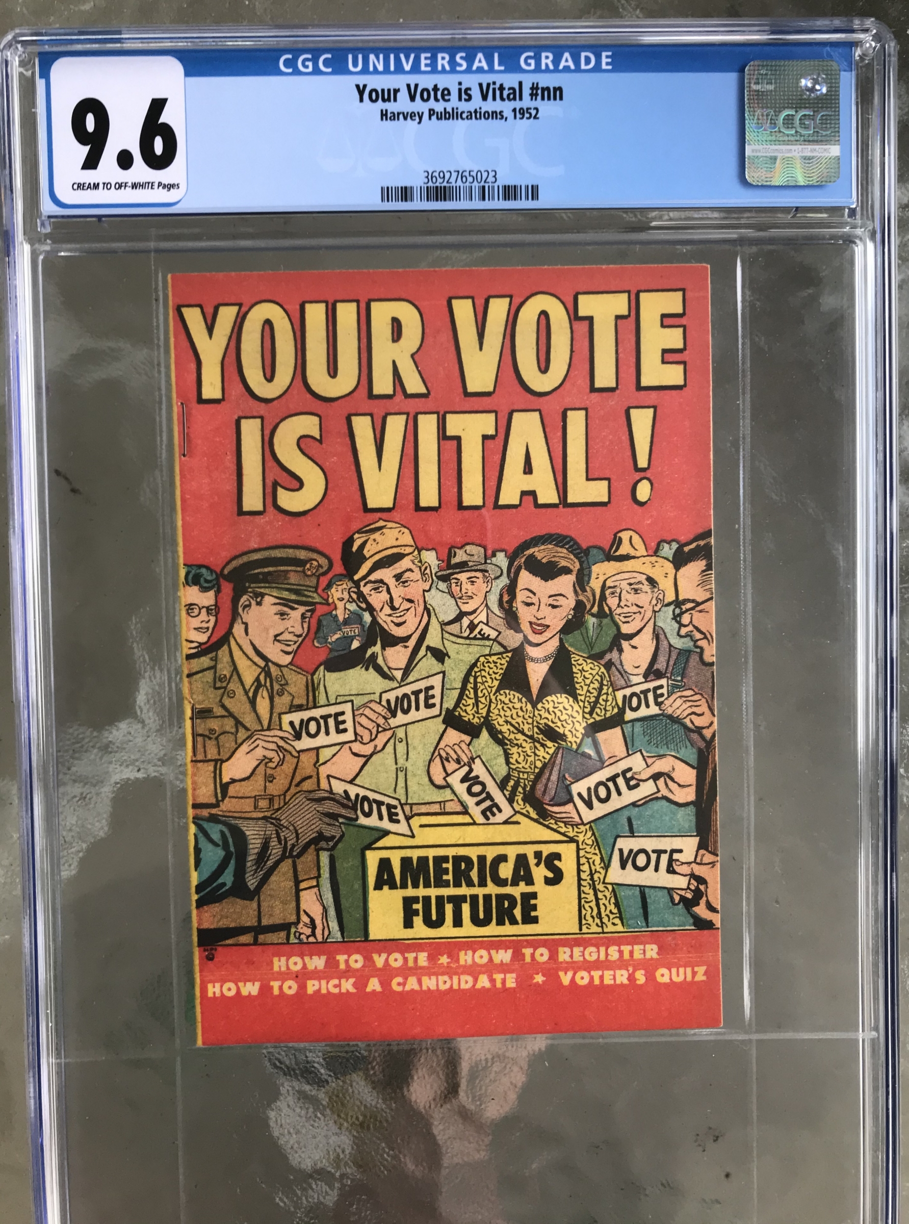 Your Vote is Vital CGC 9.6 cr/ow