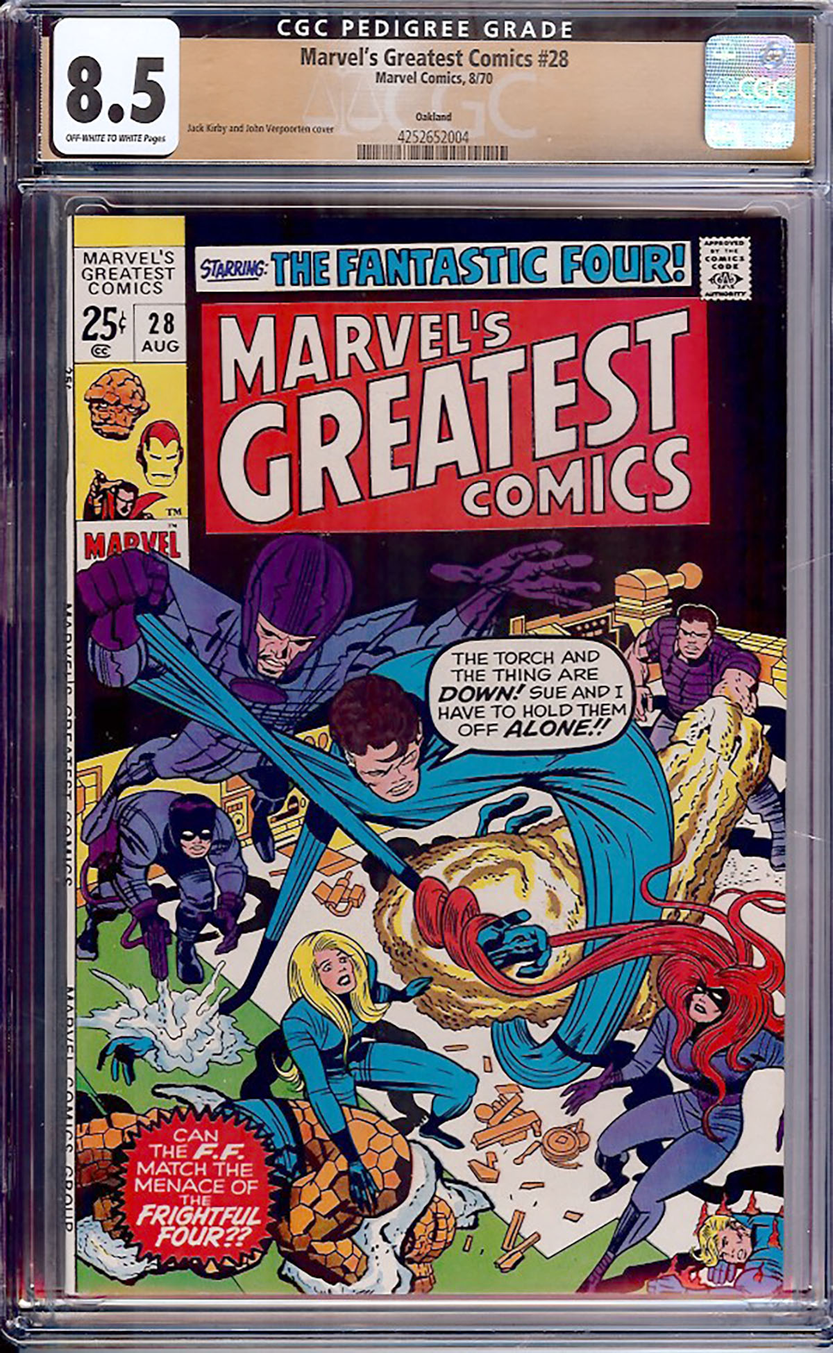 Marvel's Greatest Comics #28 CGC 8.5 ow/w Oakland