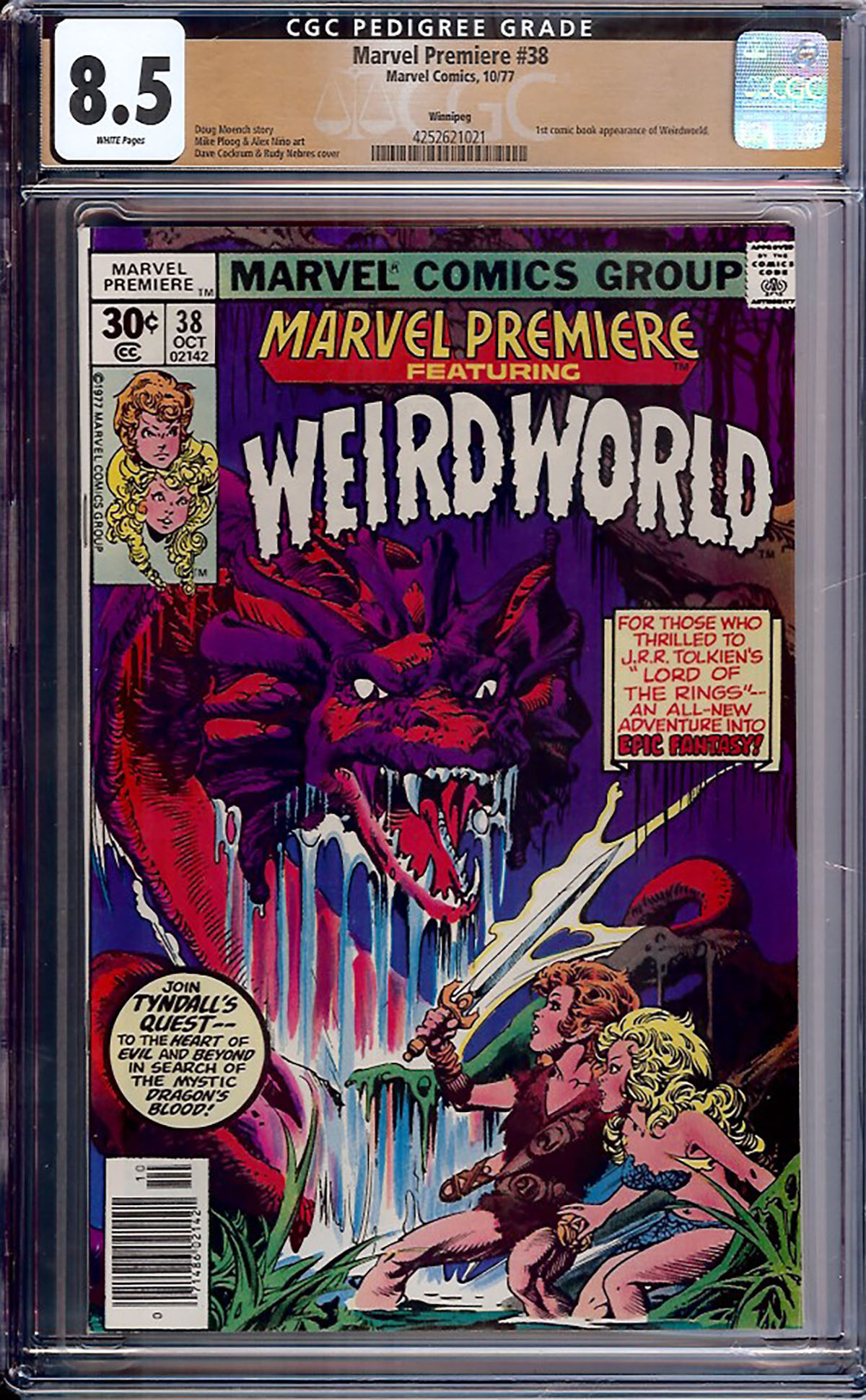 Marvel Premiere #38 CGC 8.5 w Winnipeg