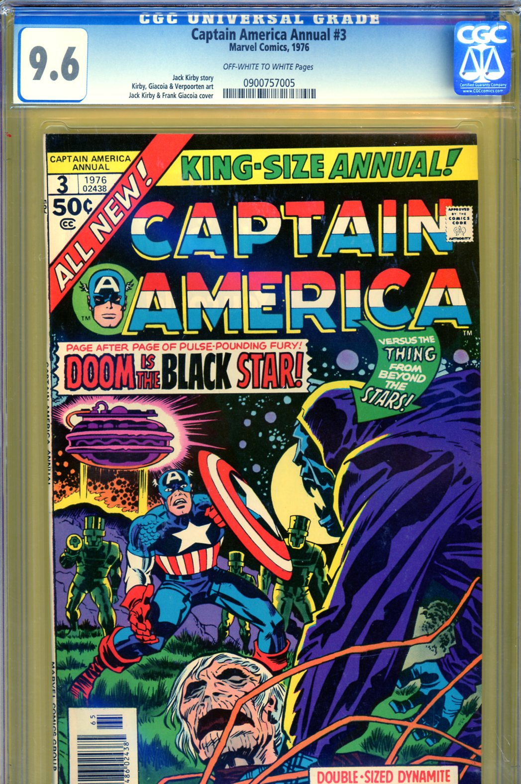 Captain America Annual #3 CGC 9.6 ow/w