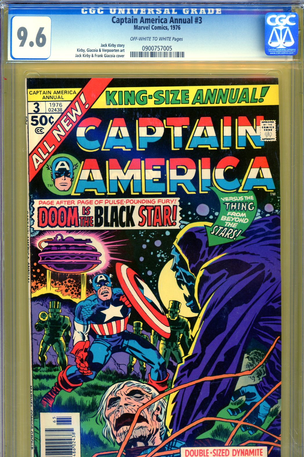 Captain America Annual #3 CGC 9.6 ow/w