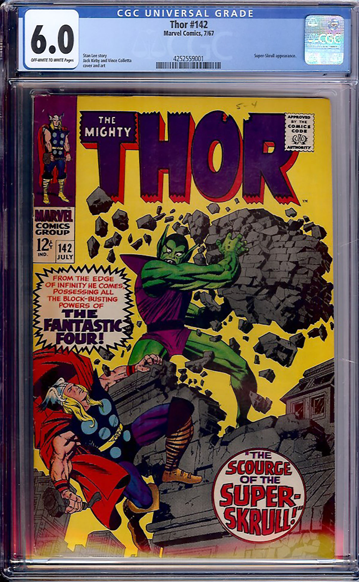 Thor #142 CGC 6.0 ow/w