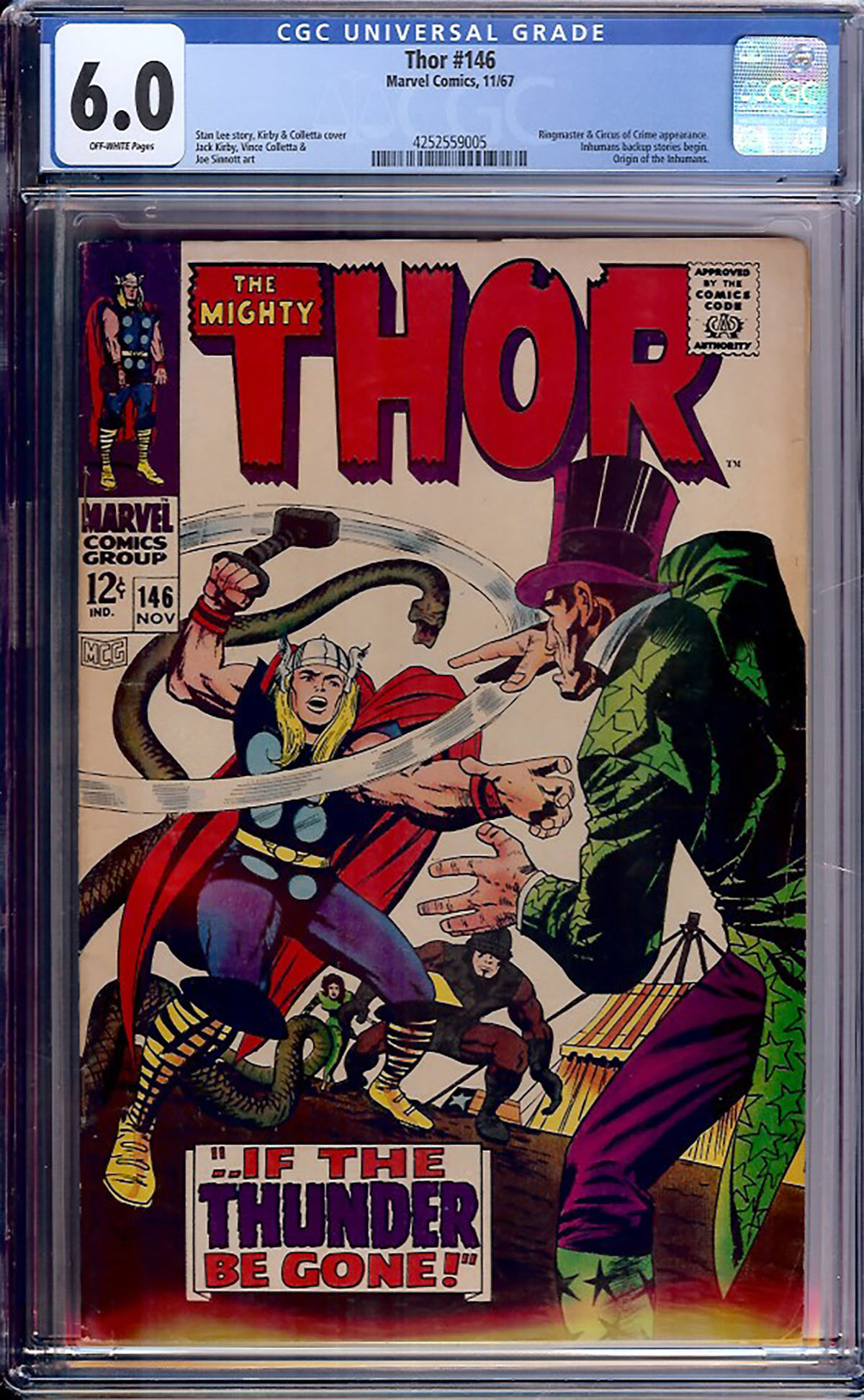 Thor #146 CGC 6.0 ow