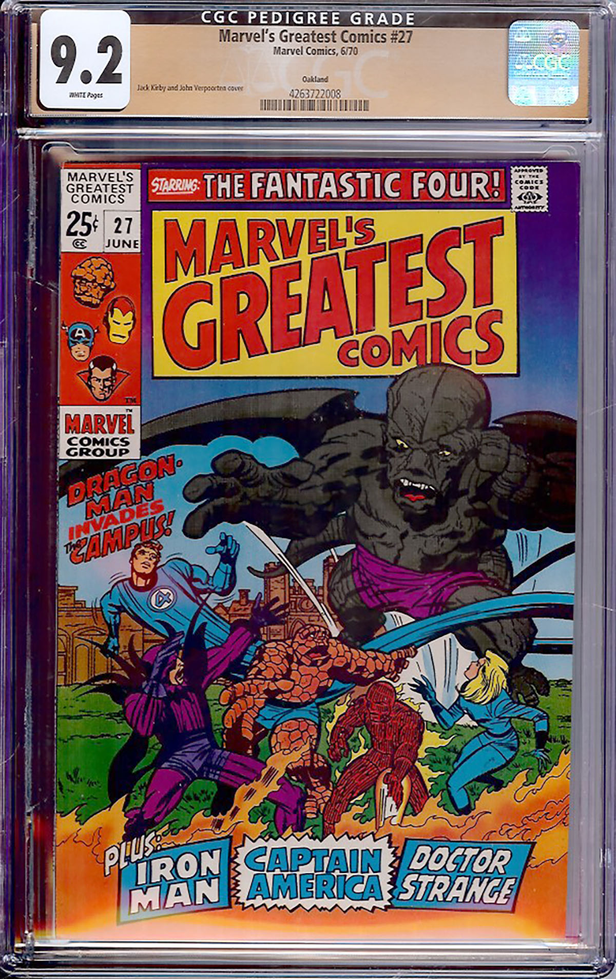 Marvel's Greatest Comics #27 CGC 9.2 w Oakland