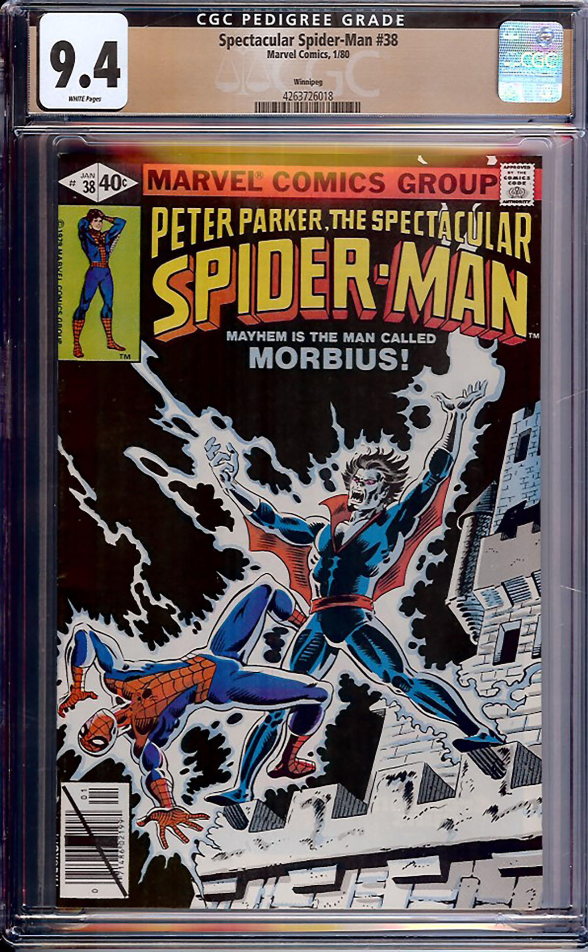Spectacular Spider-Man #38 CGC 9.4 w Winnipeg