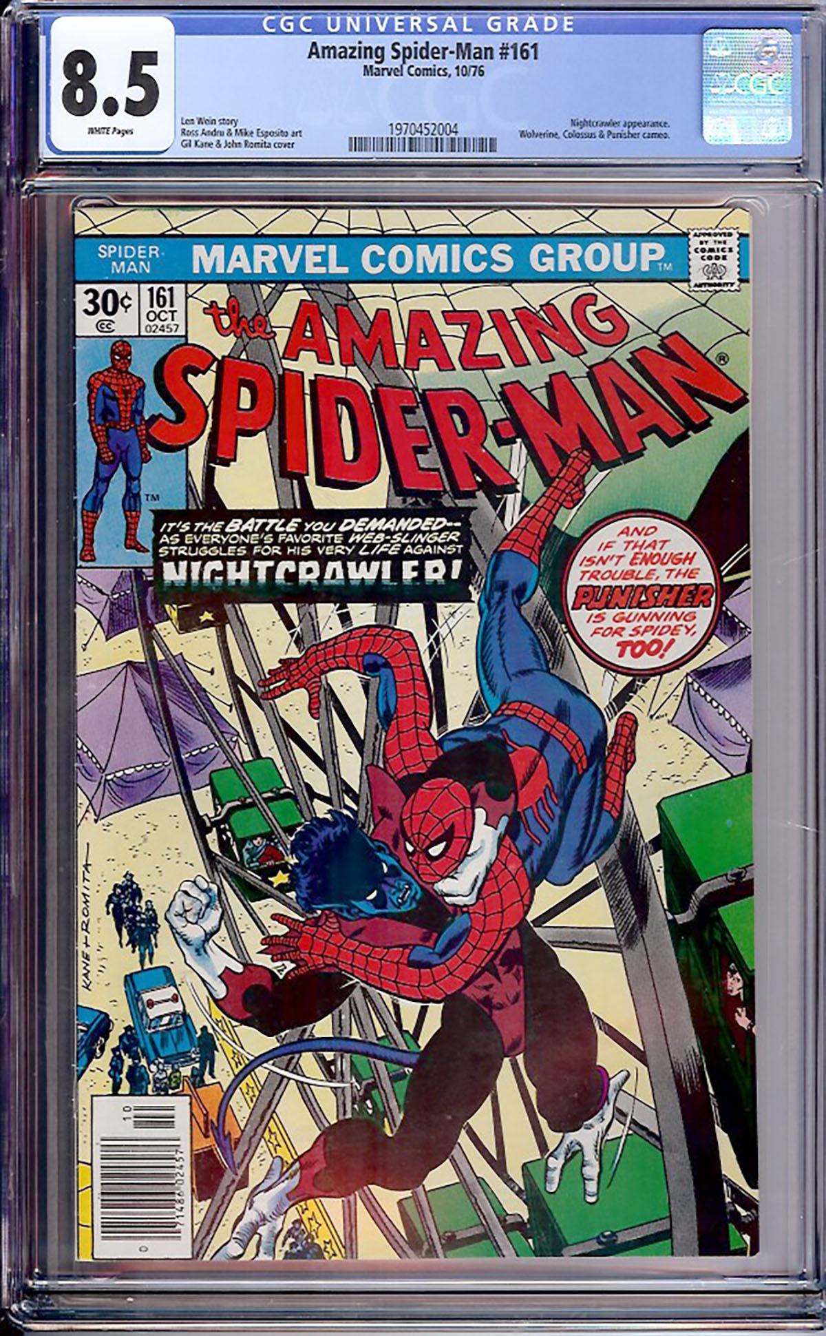 Amazing Spider-Man #161 CGC 8.5 w