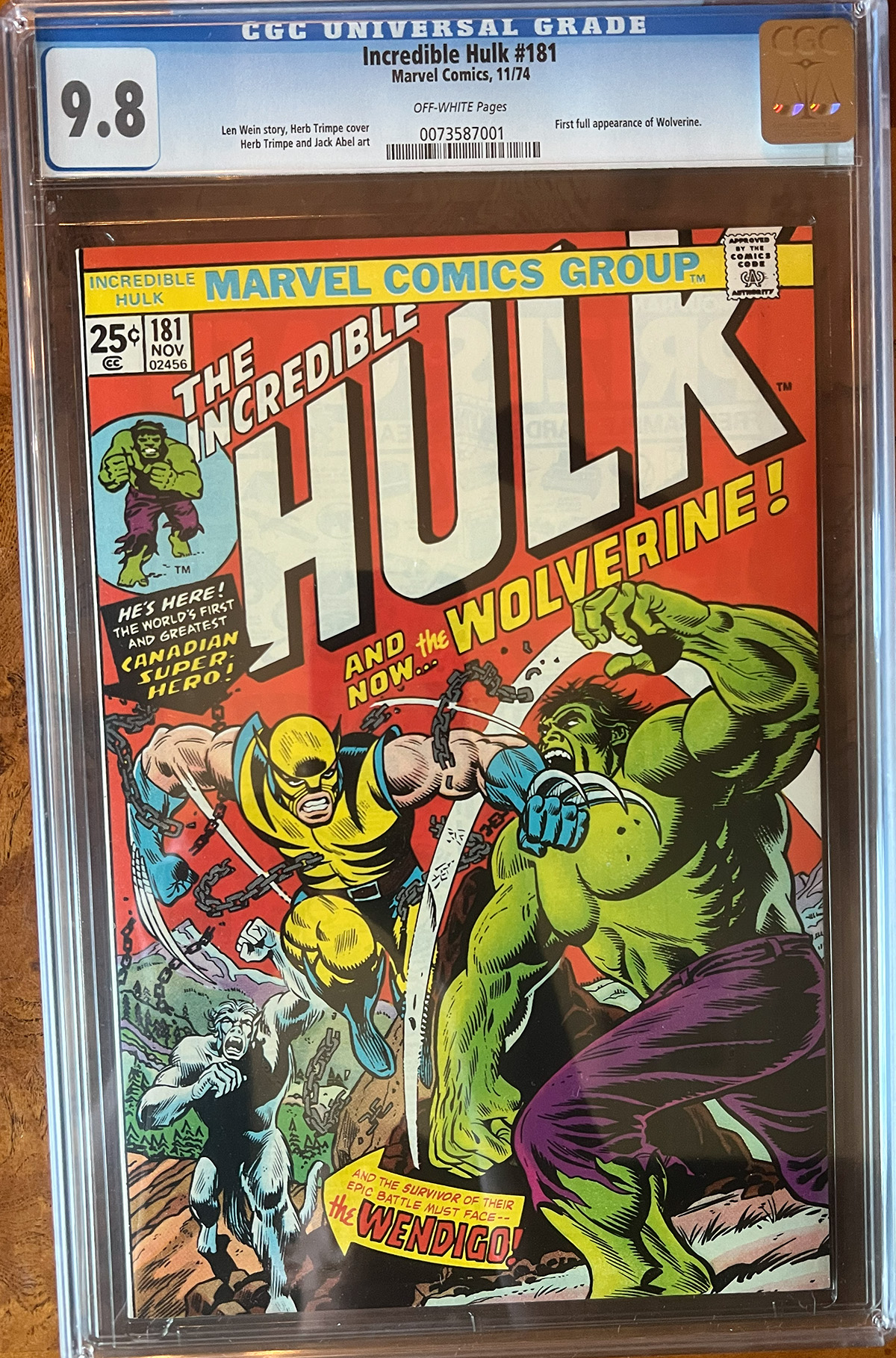 Incredible Hulk 181 CGC 9.8 ow // Auction // Pedigree Comics