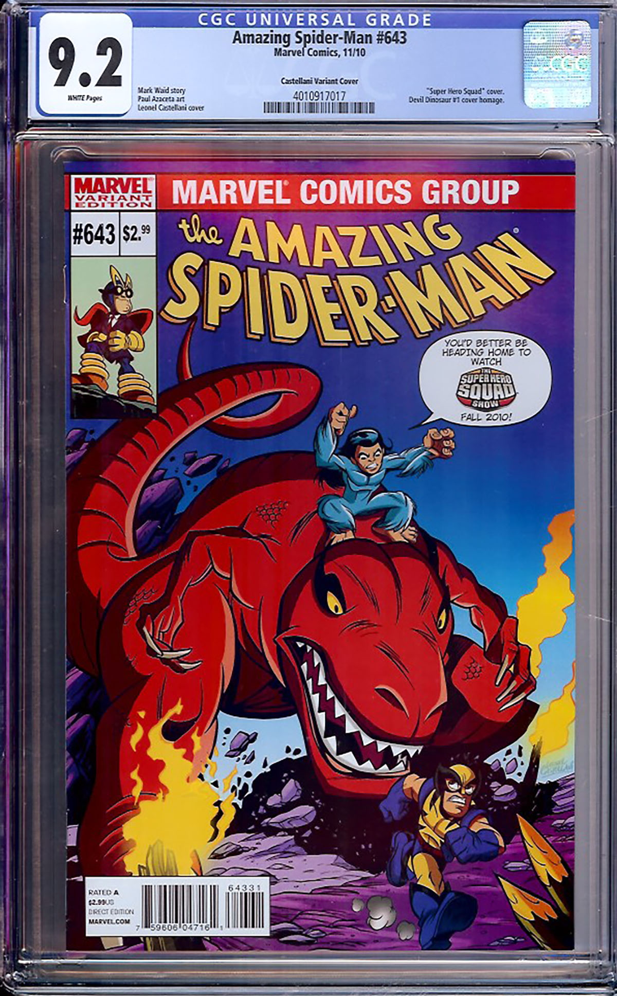 Amazing Spider-Man #643 CGC 9.2 w Castellani Variant Cover