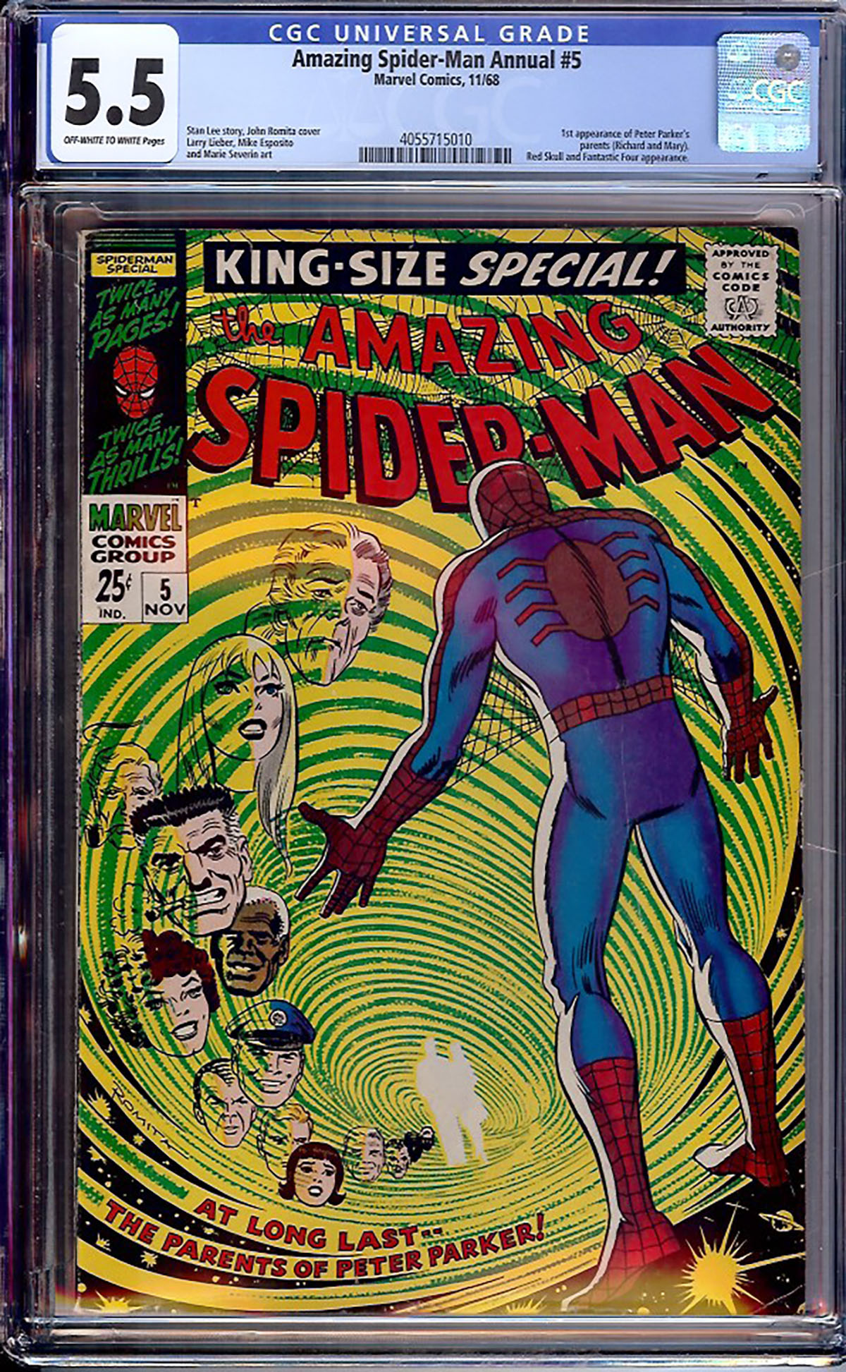 Amazing Spider-Man Annual #5 CGC 5.5 ow/w