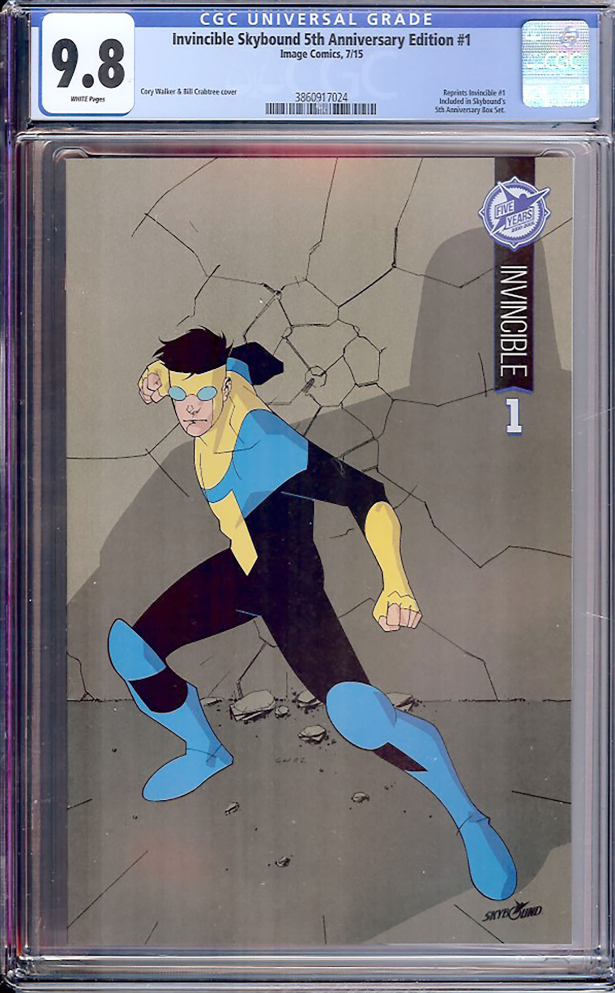Invincible Skybound 5th Anniversary Edition #1 CGC 9.8 w
