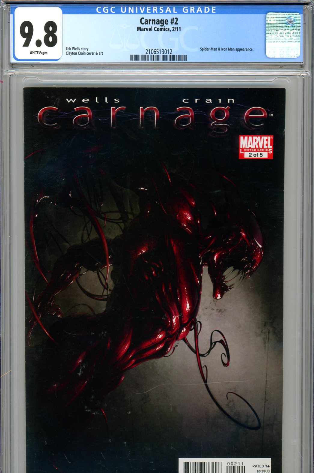 Carnage #2 CGC 9.8 w