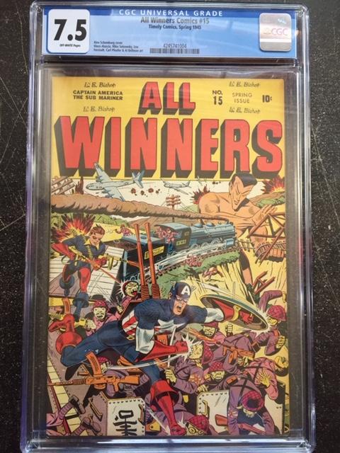 All Winners Comics #15 CGC 7.5 ow