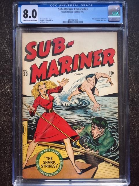 Sub-Mariner Comics #23 CGC 8.0 cr/ow