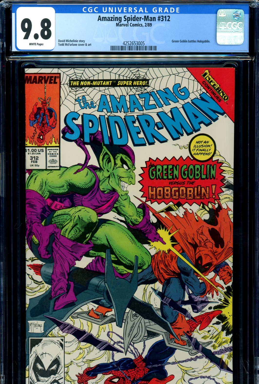 Amazing Spider-Man #312 CGC 9.8 w