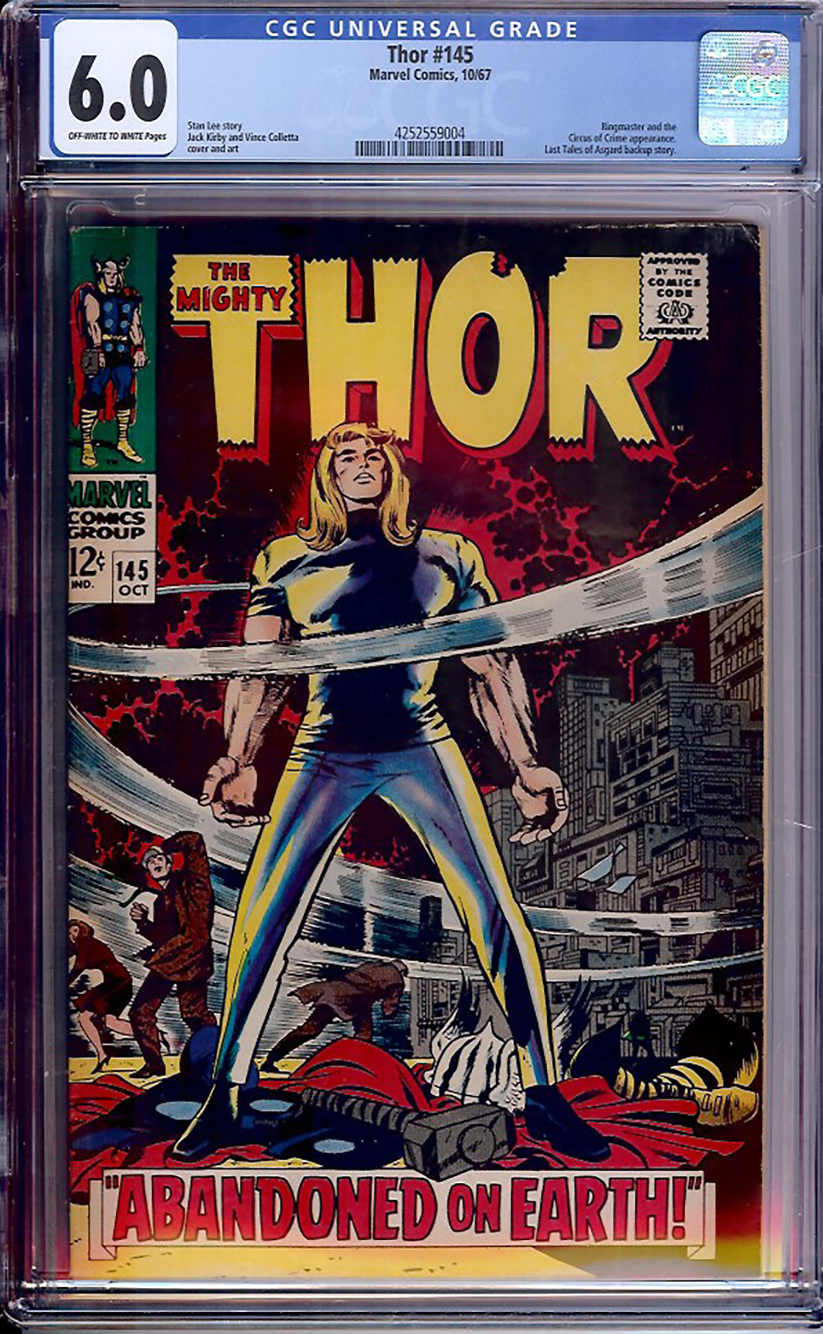 Thor #145 CGC 6.0 ow/w