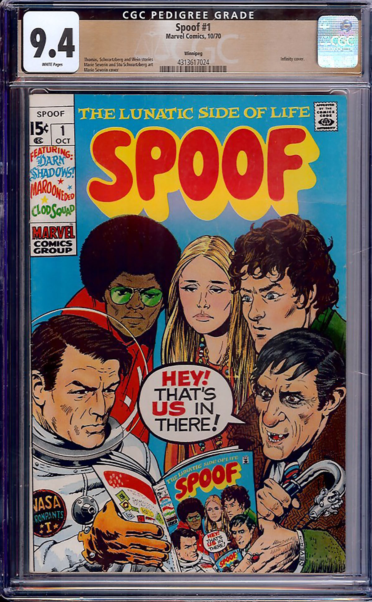 Spoof #1 CGC 9.4 w Winnipeg