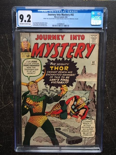 Journey Into Mystery #92 CGC 9.2 ow/w