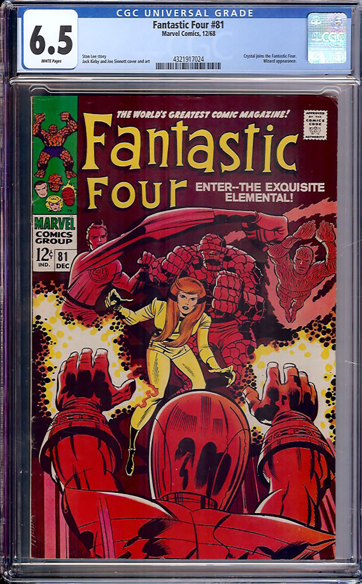Fantastic Four #81 CGC 6.5 w