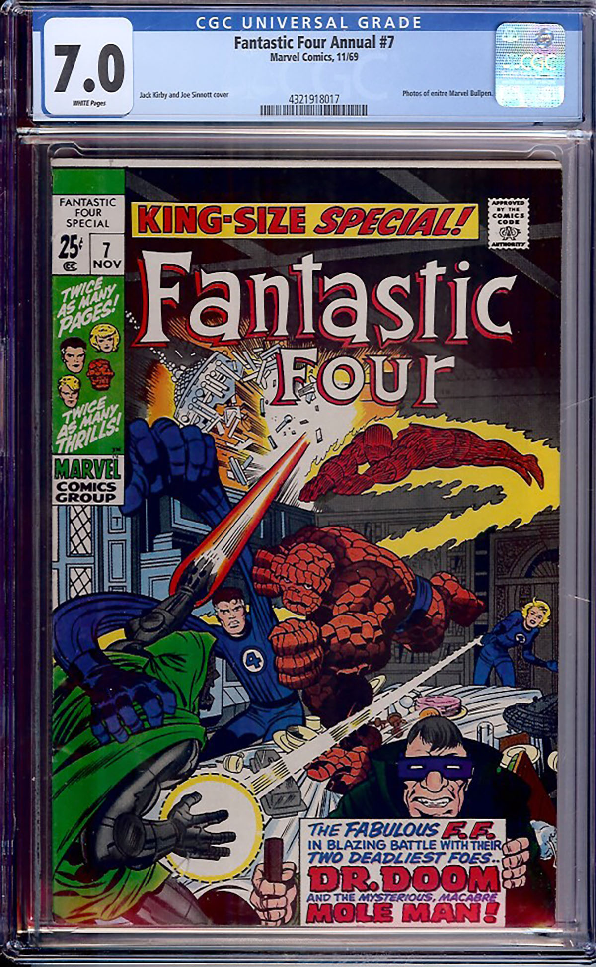 Fantastic Four Annual #7 CGC 7.0 w