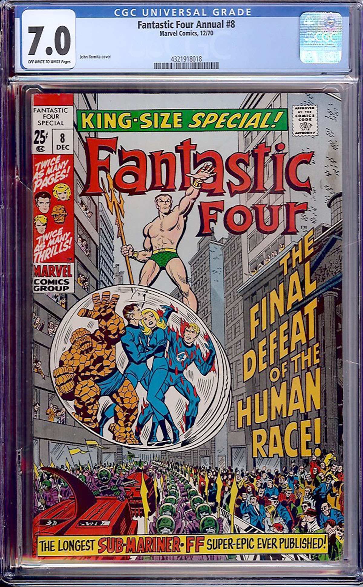 Fantastic Four Annual #8 CGC 7.0 ow/w