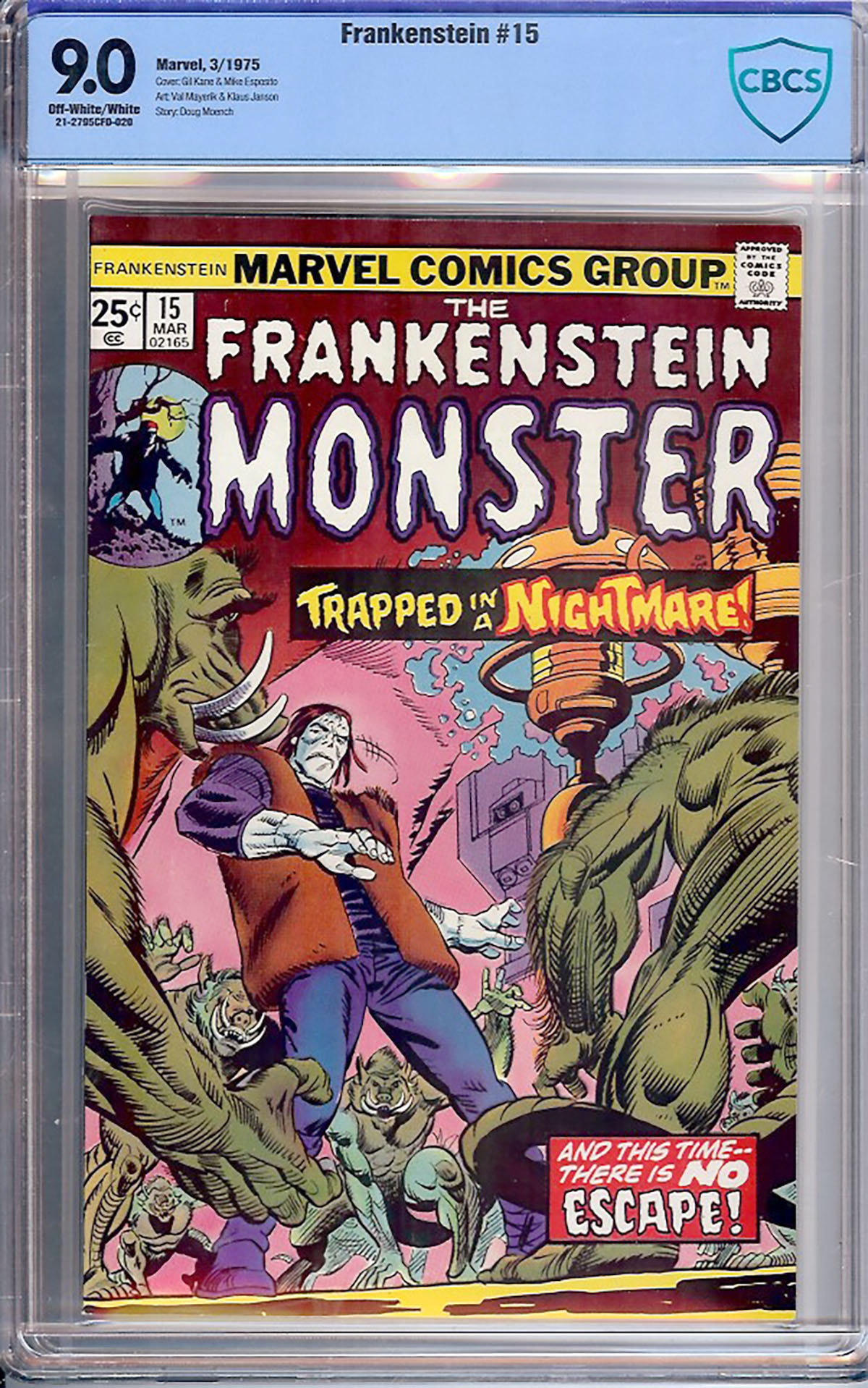 Frankenstein #15 CBCS 9.0 ow/w